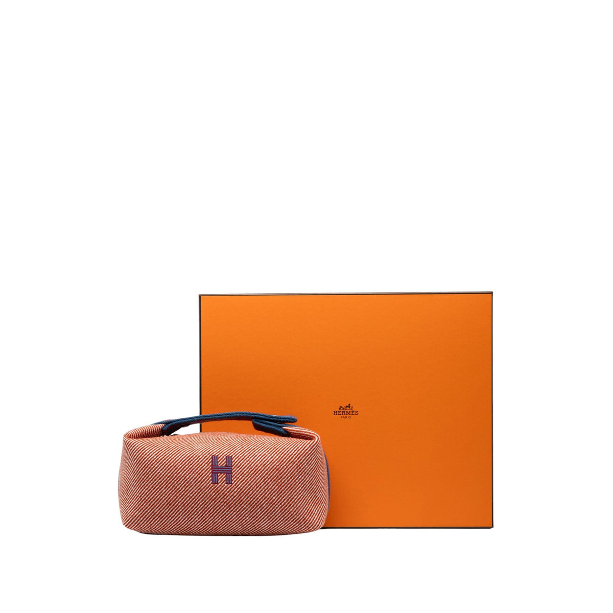 Hermès Small Wool Bride A Brac H Natte Case — Red