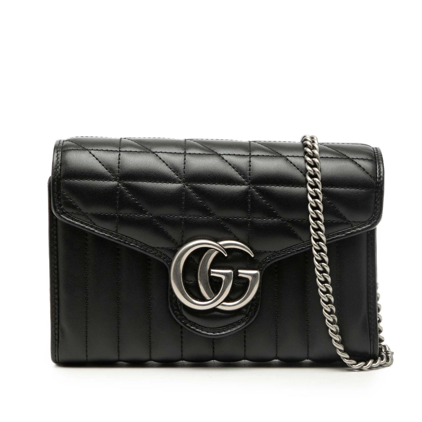 Gucci GG Marmont Matelasse Leather Aria Wallet On Chain