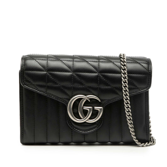 Gucci GG Marmont Matelasse Leather Aria Wallet On Chain