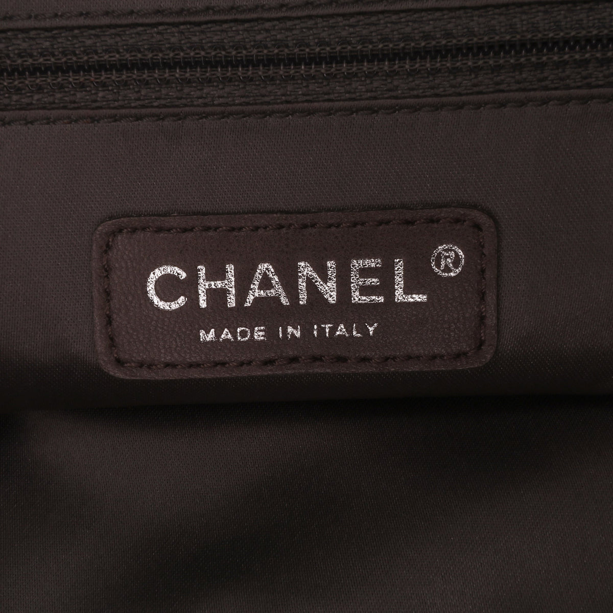 Chanel Perforated Crackled Metallic Calfskin Drill Tote
