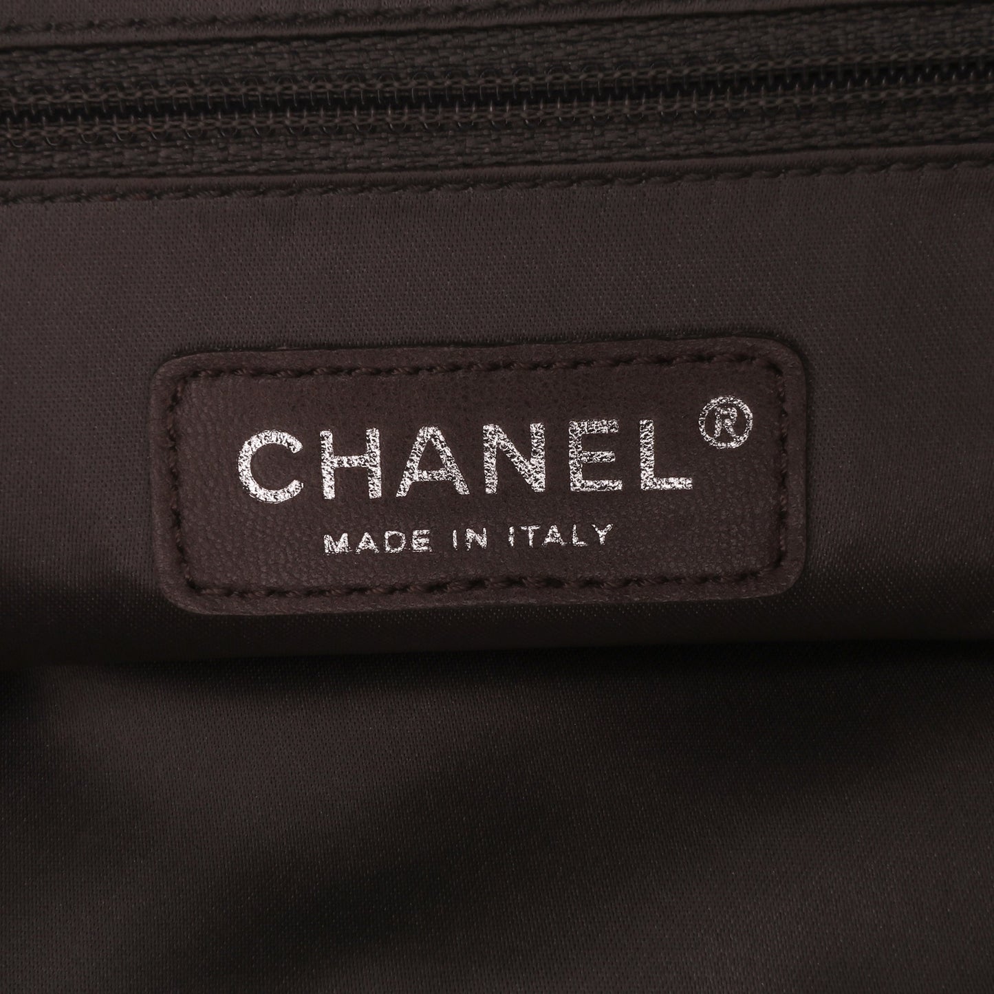 Chanel Perforated Crackled Metallic Calfskin Drill Tote