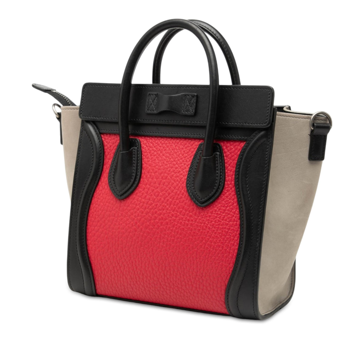 Celine Nano Tricolor Nubuck and Calfskin Luggage Tote