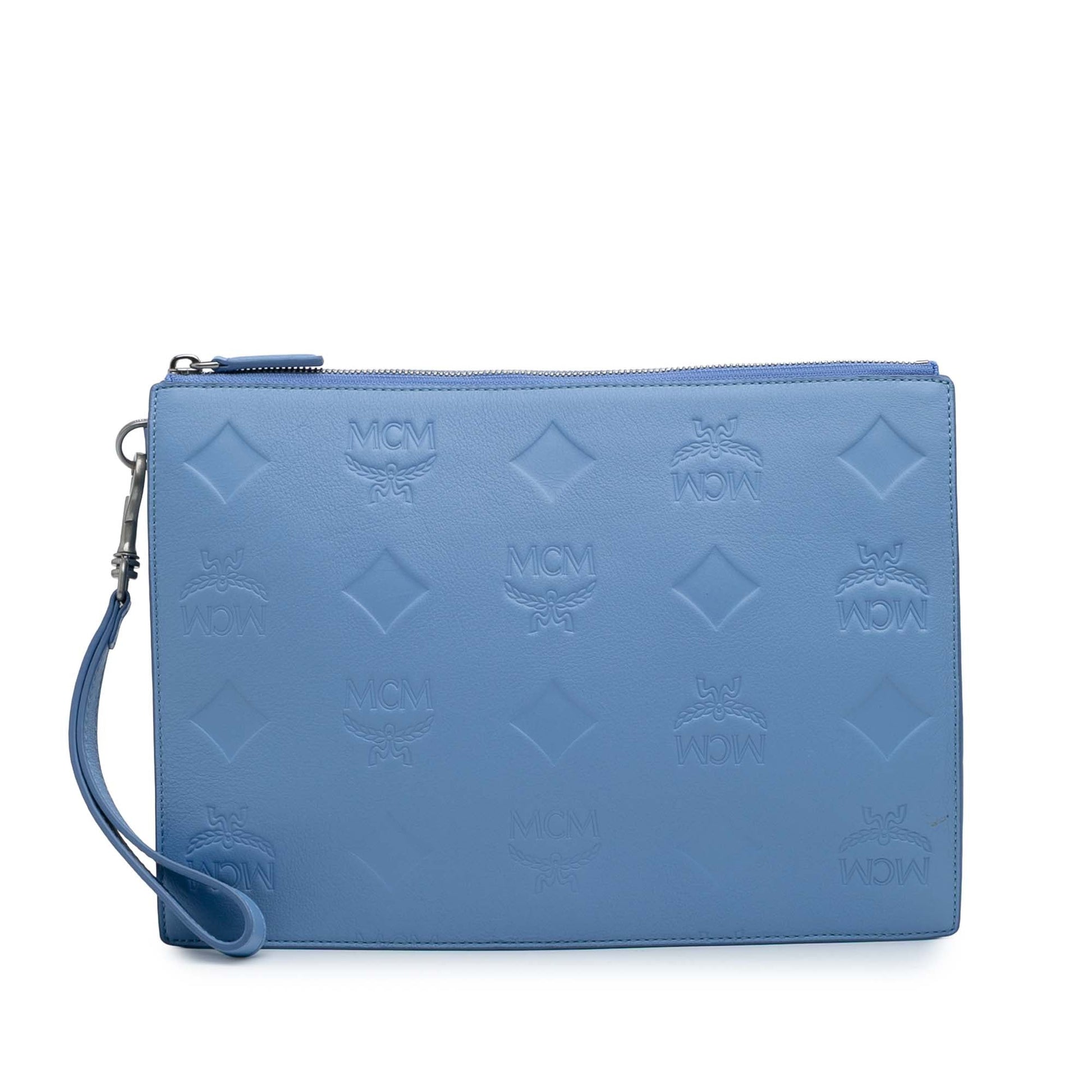MCM Leather Aren Zip Pouch