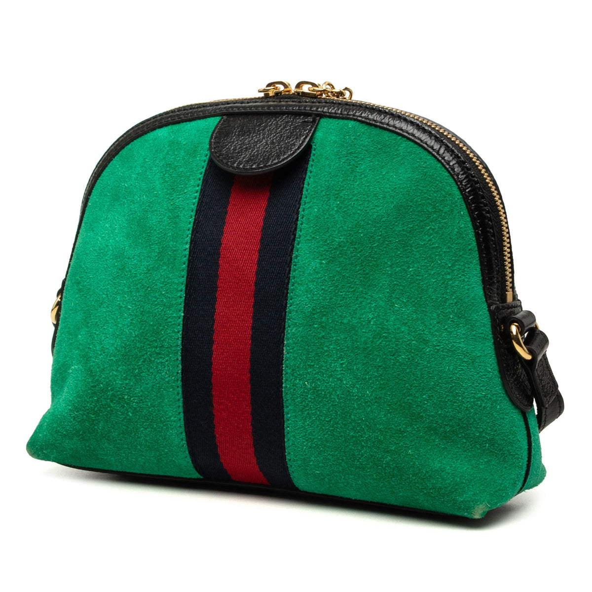 Gucci Small Suede Web Ophidia Dome Crossbody