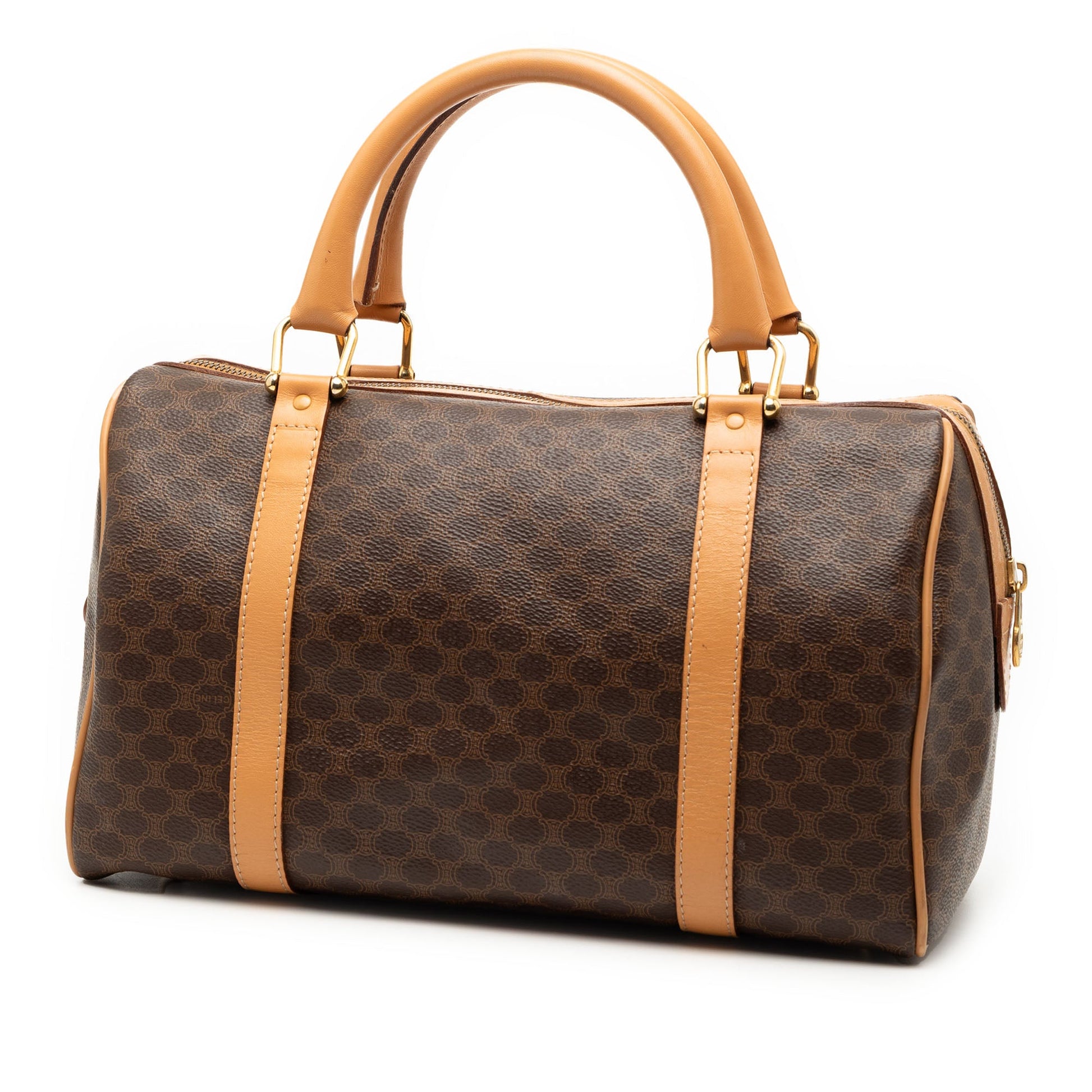 Macadam Coated Canvas Boston Bag