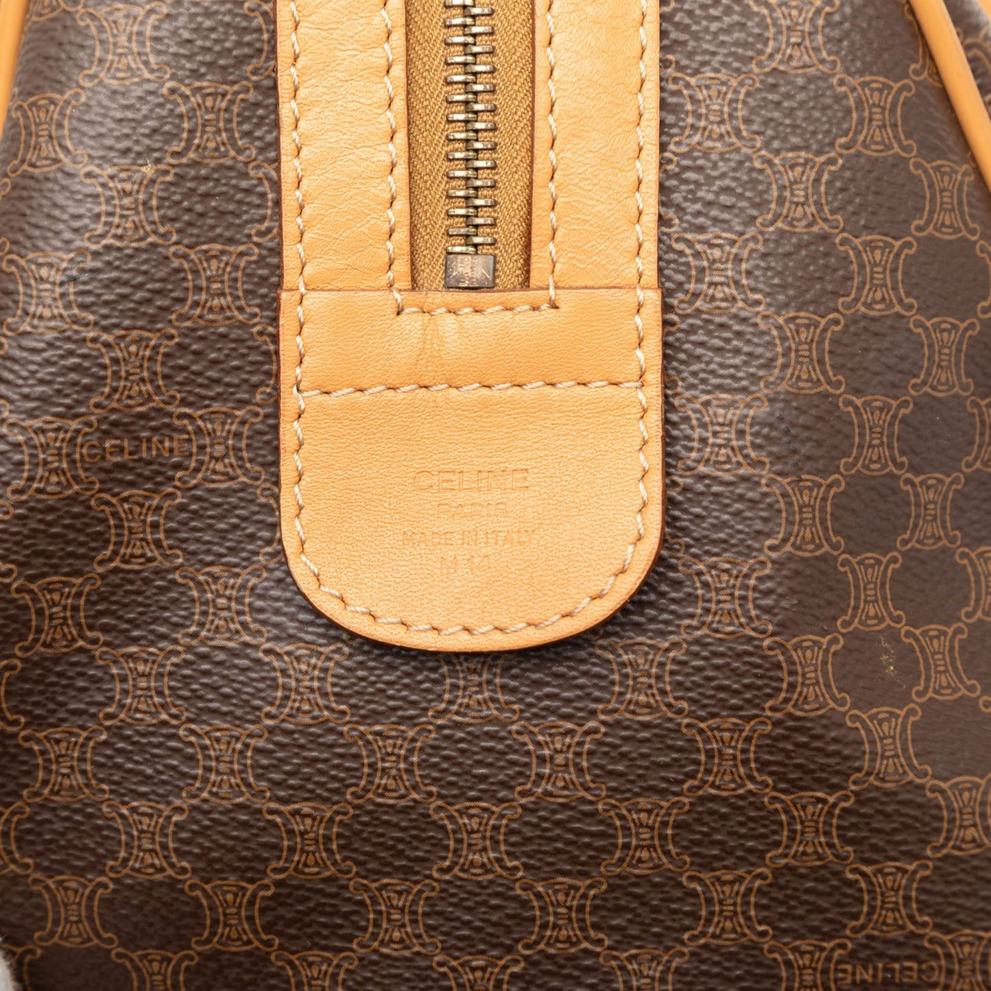 Macadam Coated Canvas Boston Bag