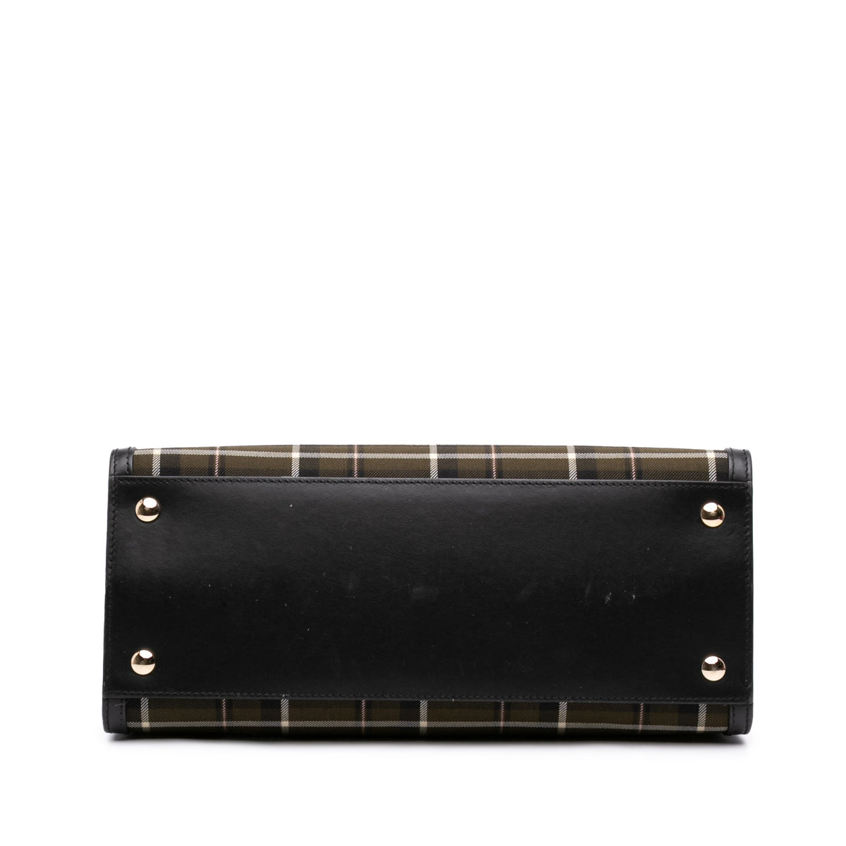 Burberry Small Wool Tartan Title Satchel