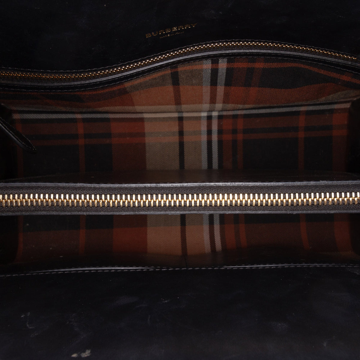 Burberry Small Wool Tartan Title Satchel