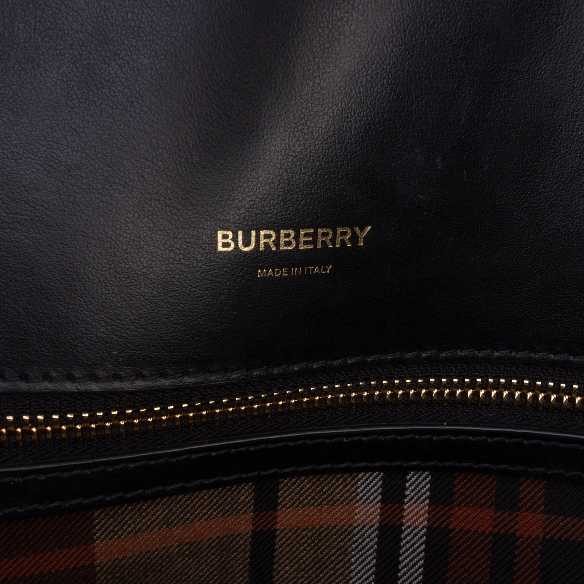 Burberry Small Wool Tartan Title Satchel