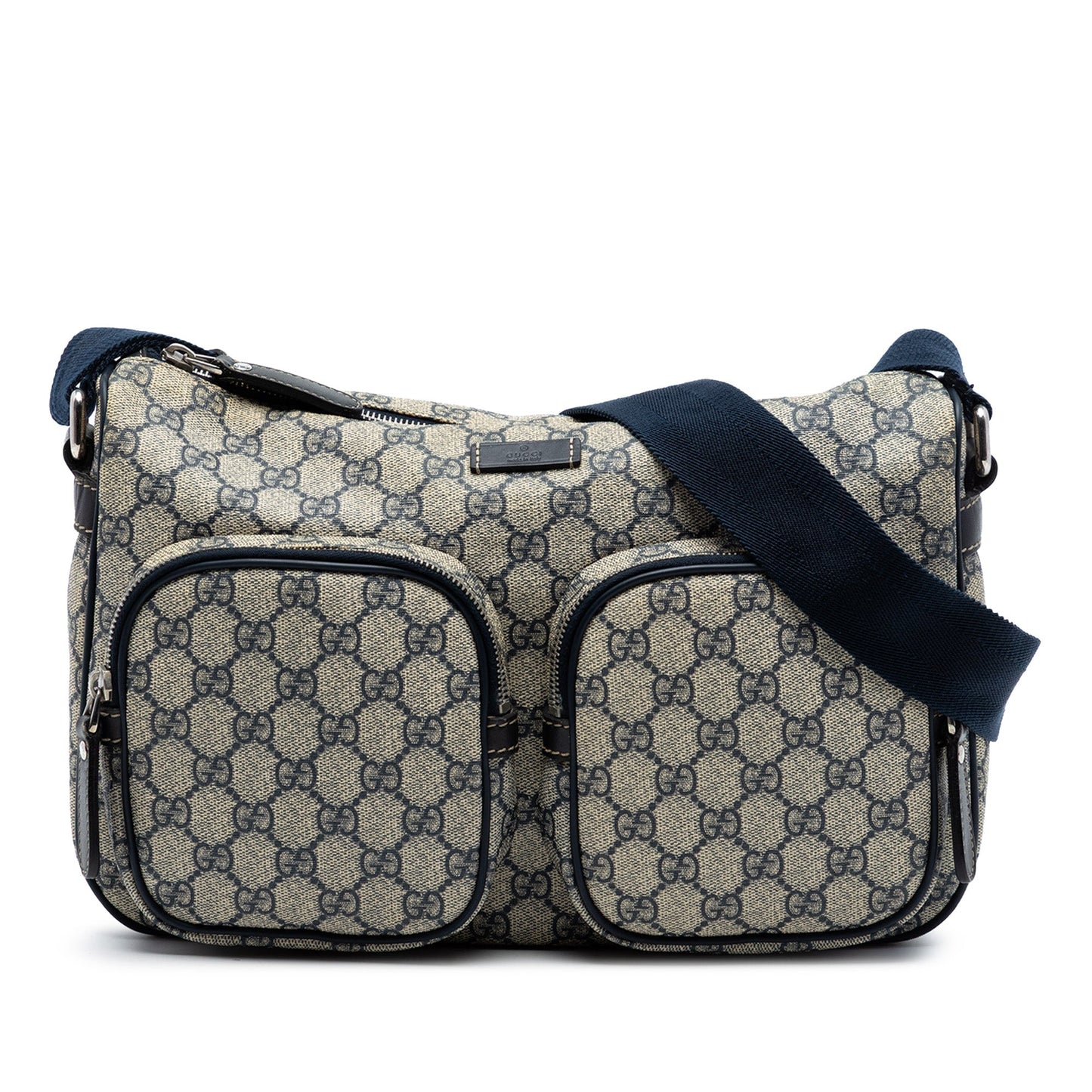 Gucci GG Supreme Double Pocket Crossbody