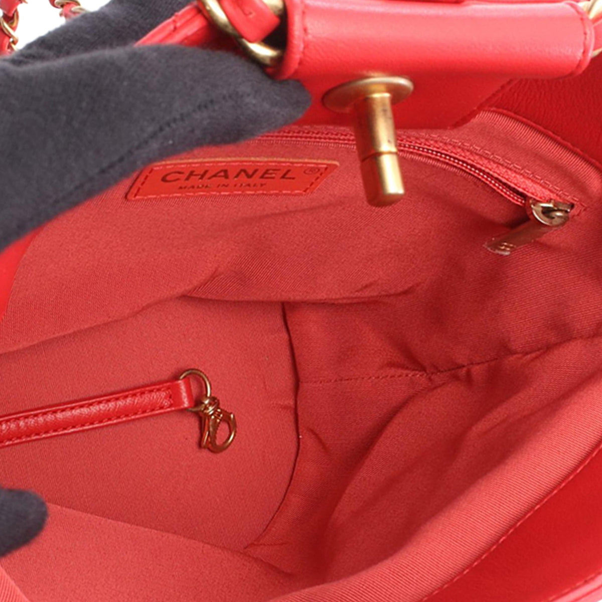 Chanel Lambskin Loop Handle Bucket Backpack