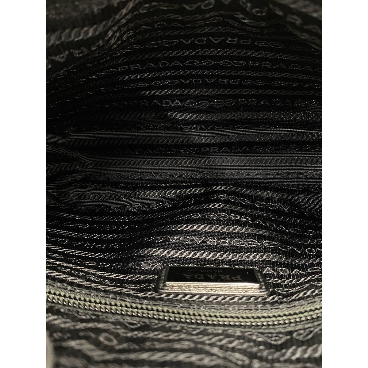 Prada Tessuto Logo Camera Bag — Black