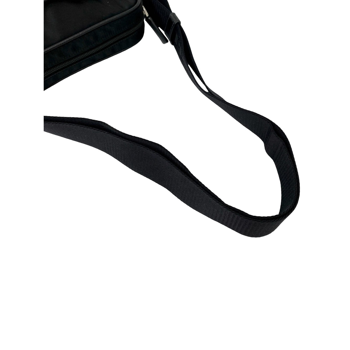Prada Tessuto Logo Camera Bag — Black