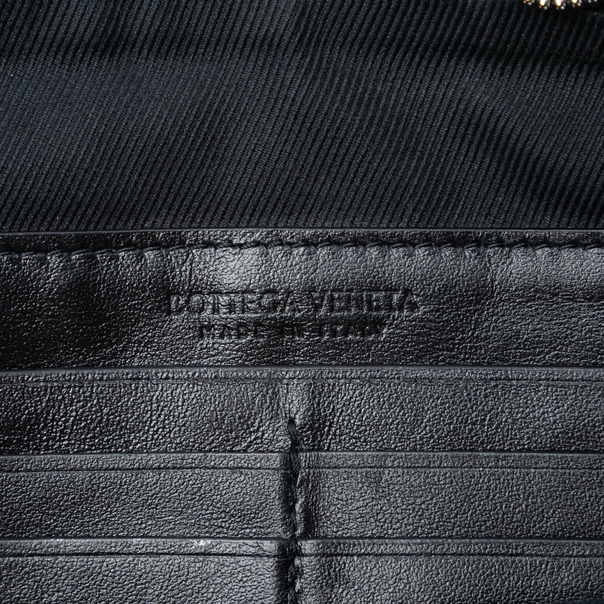Large Nappa Intrecciato Flat Zip Pouch