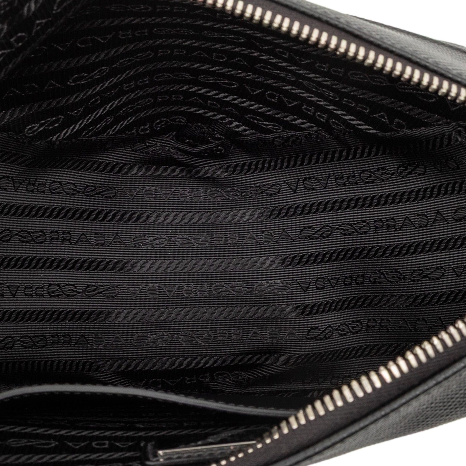 Prada Saffiano Triangle Logo Crossbody
