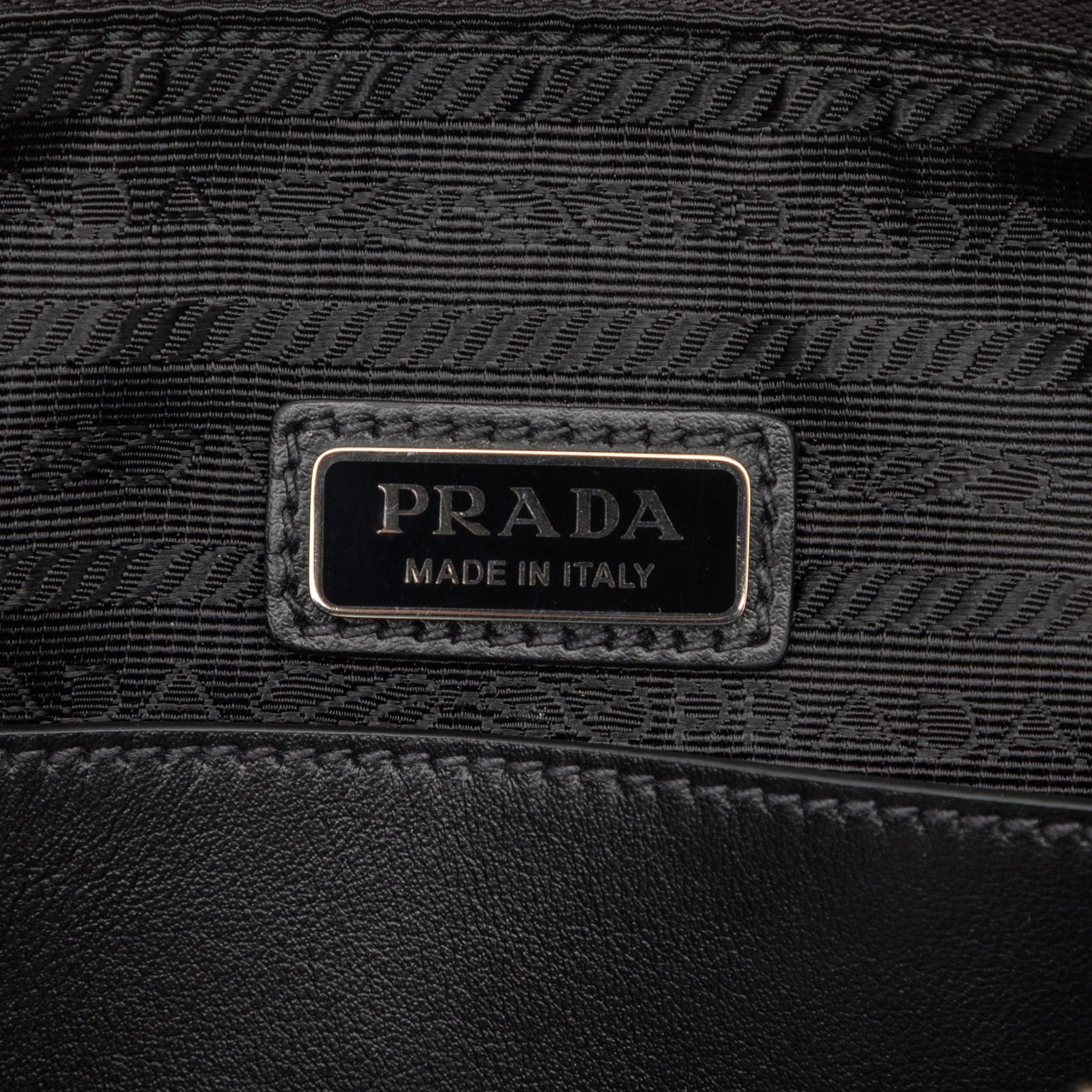 Prada Saffiano Triangle Logo Crossbody
