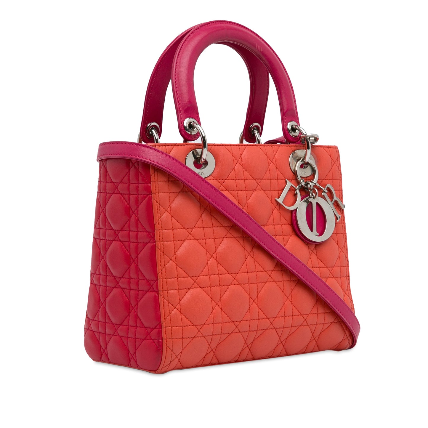 Dior Medium Bicolor Lambskin Cannage Lady Dior
