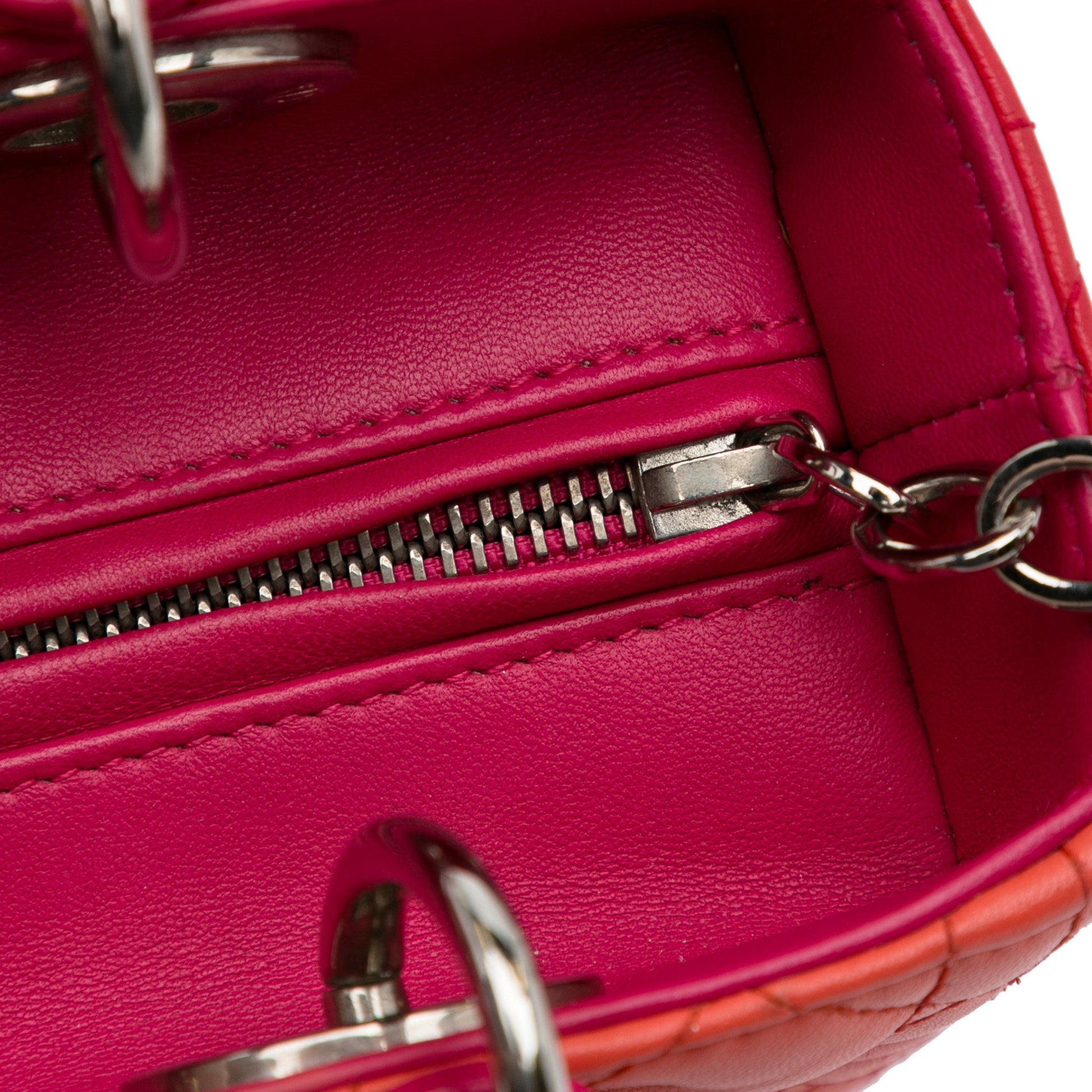 Dior Medium Bicolor Lambskin Cannage Lady Dior