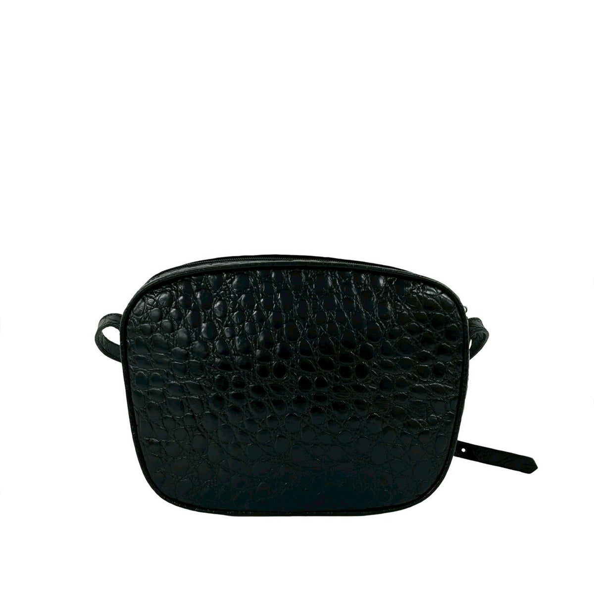 Ferragamo Croc Embossed Leather Vara Crossbody