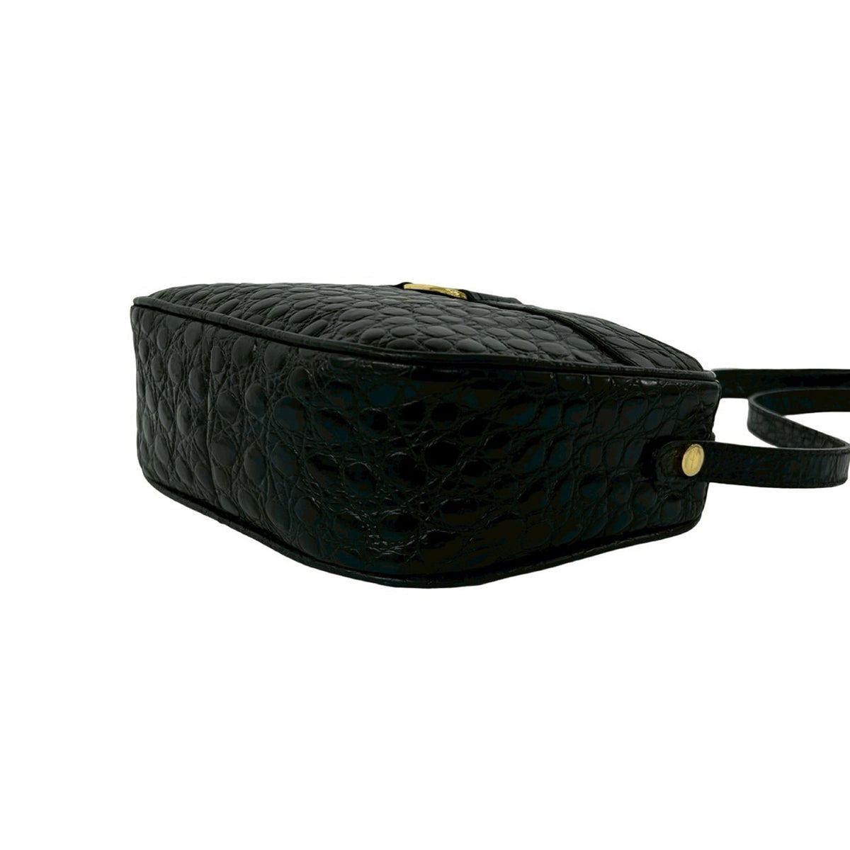 Ferragamo Croc Embossed Leather Vara Crossbody