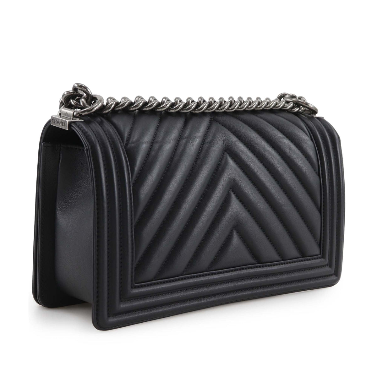 Chanel Old Medium Chevron Calfskin Boy Flap