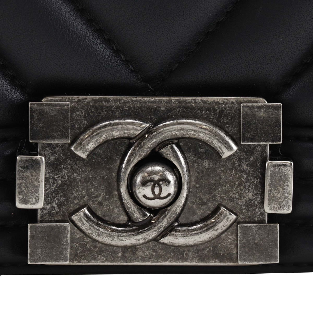 Chanel Old Medium Chevron Calfskin Boy Flap