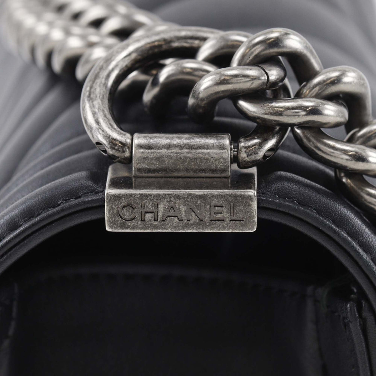 Chanel Old Medium Chevron Calfskin Boy Flap