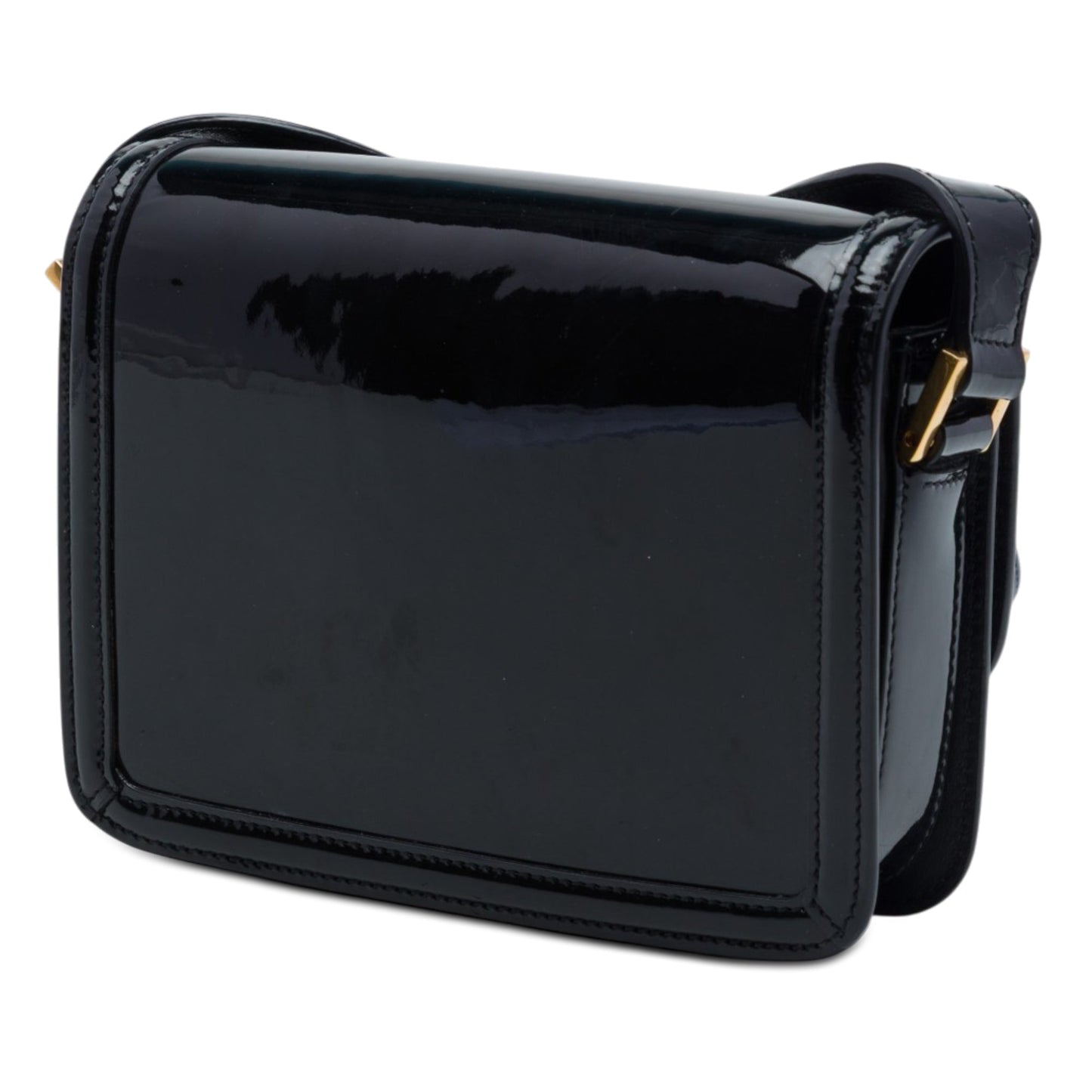 Saint Laurent Small Patent Solferino Satchel In Box