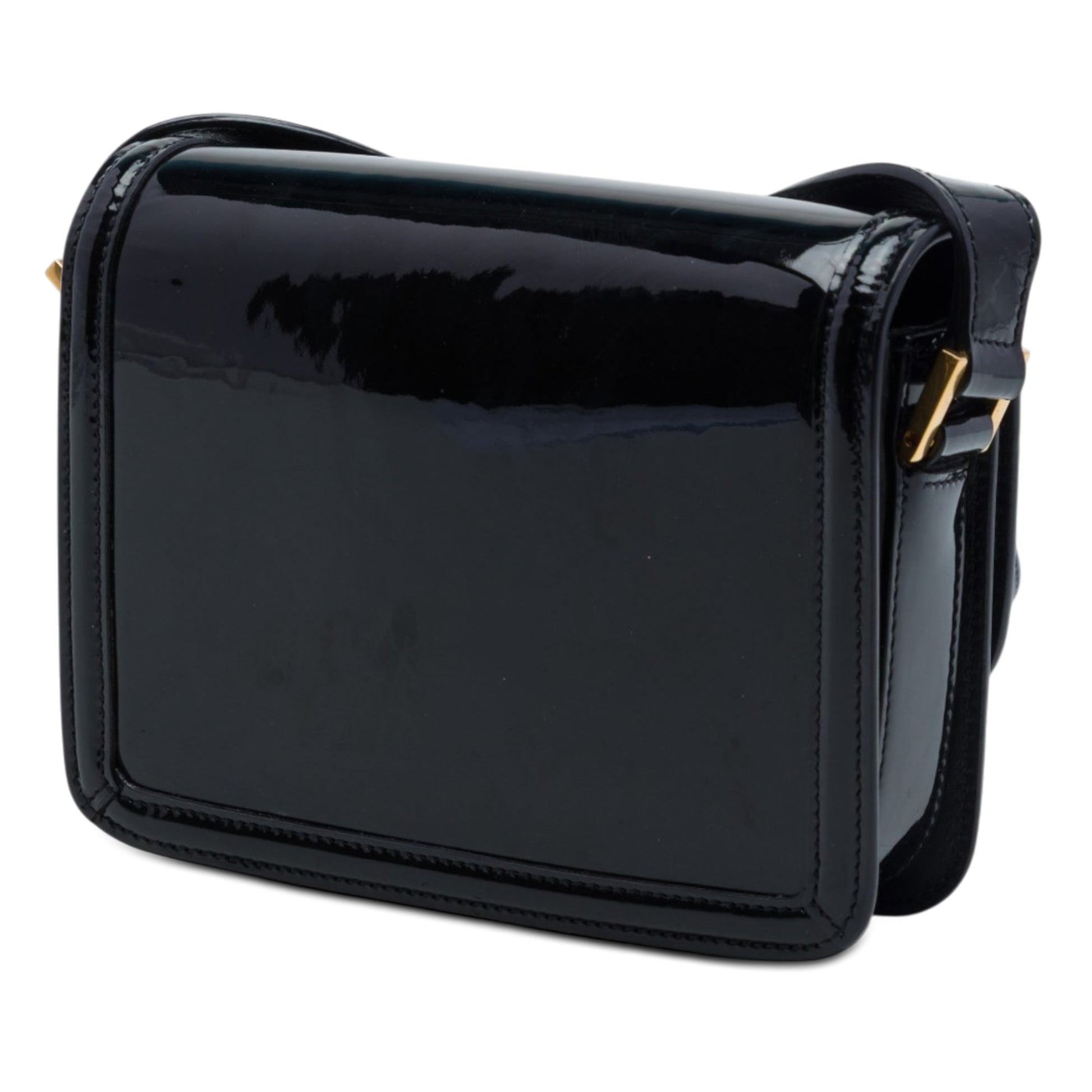 Saint Laurent Small Patent Solferino Satchel In Box