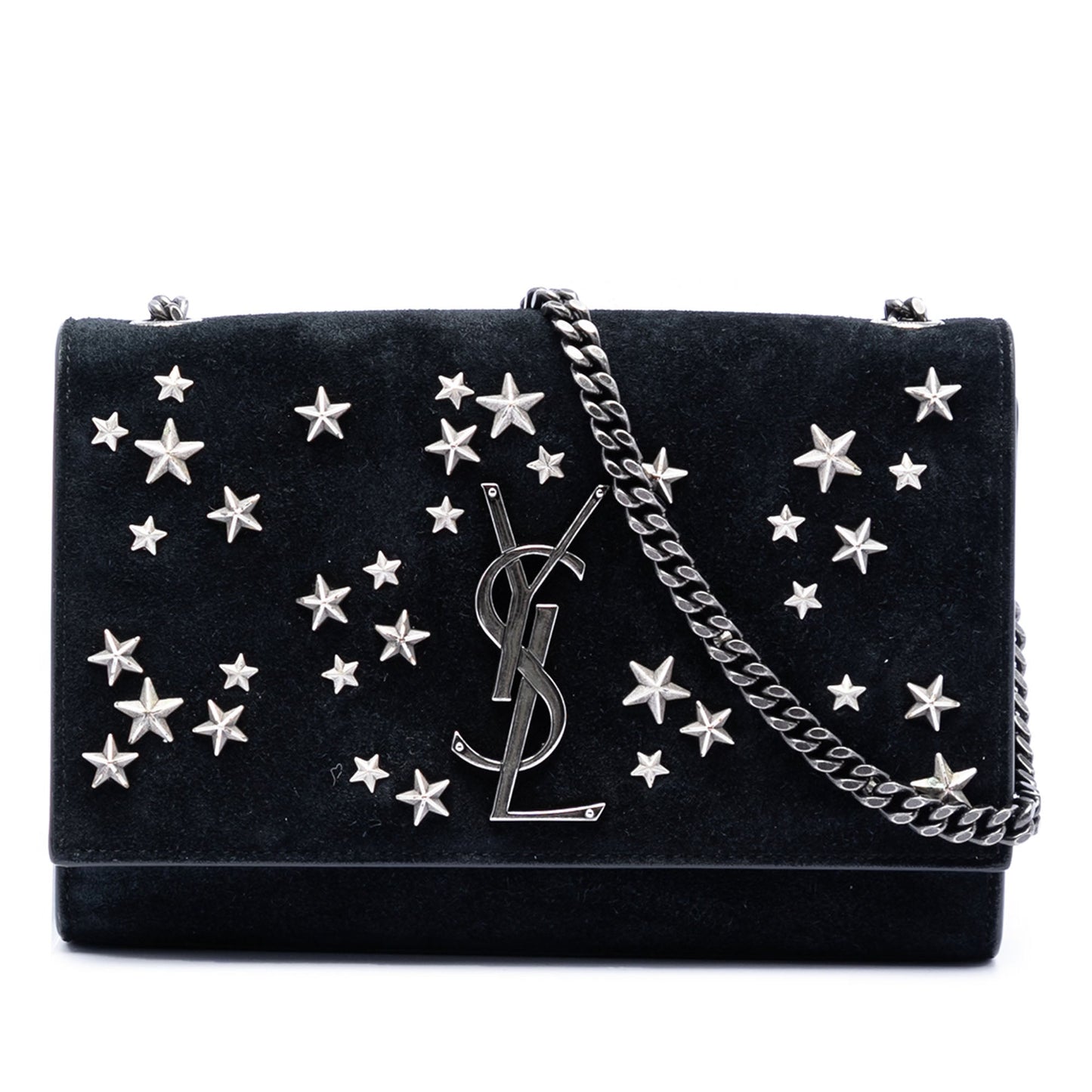 Small Suede Monogram Star Studded Kate Crossbody
