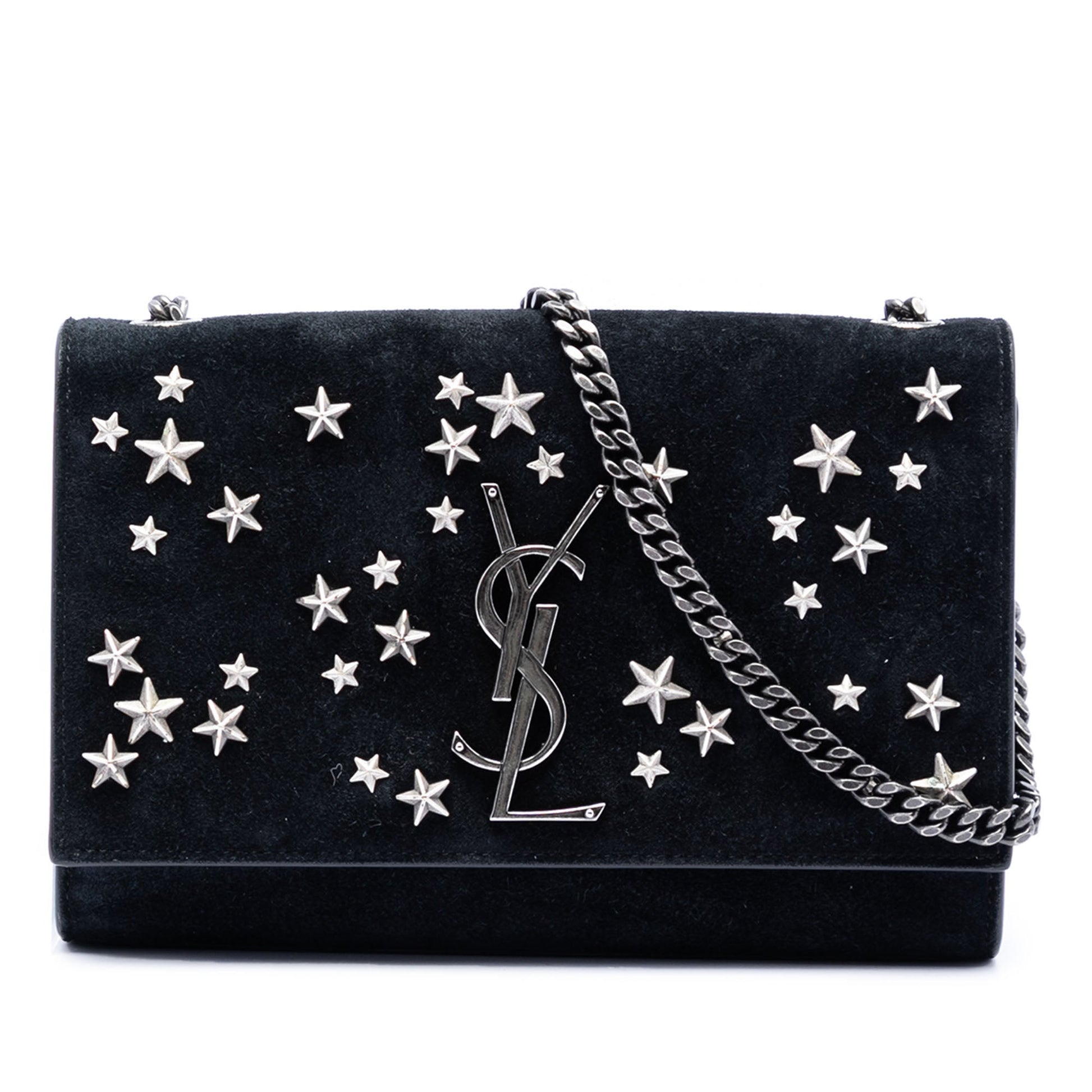 Small Suede Monogram Star Studded Kate Crossbody