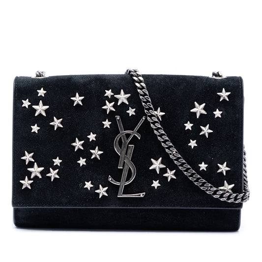 Small Suede Monogram Star Studded Kate Crossbody