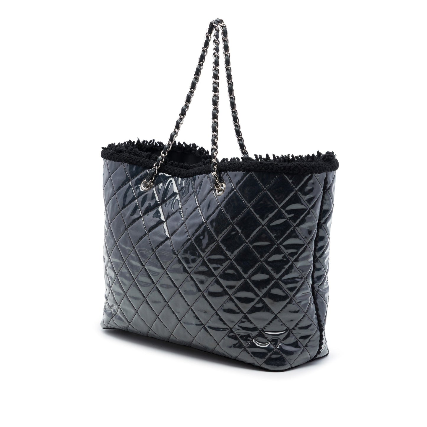 Chanel Large Quilted Tweed and PVC Funny Tote