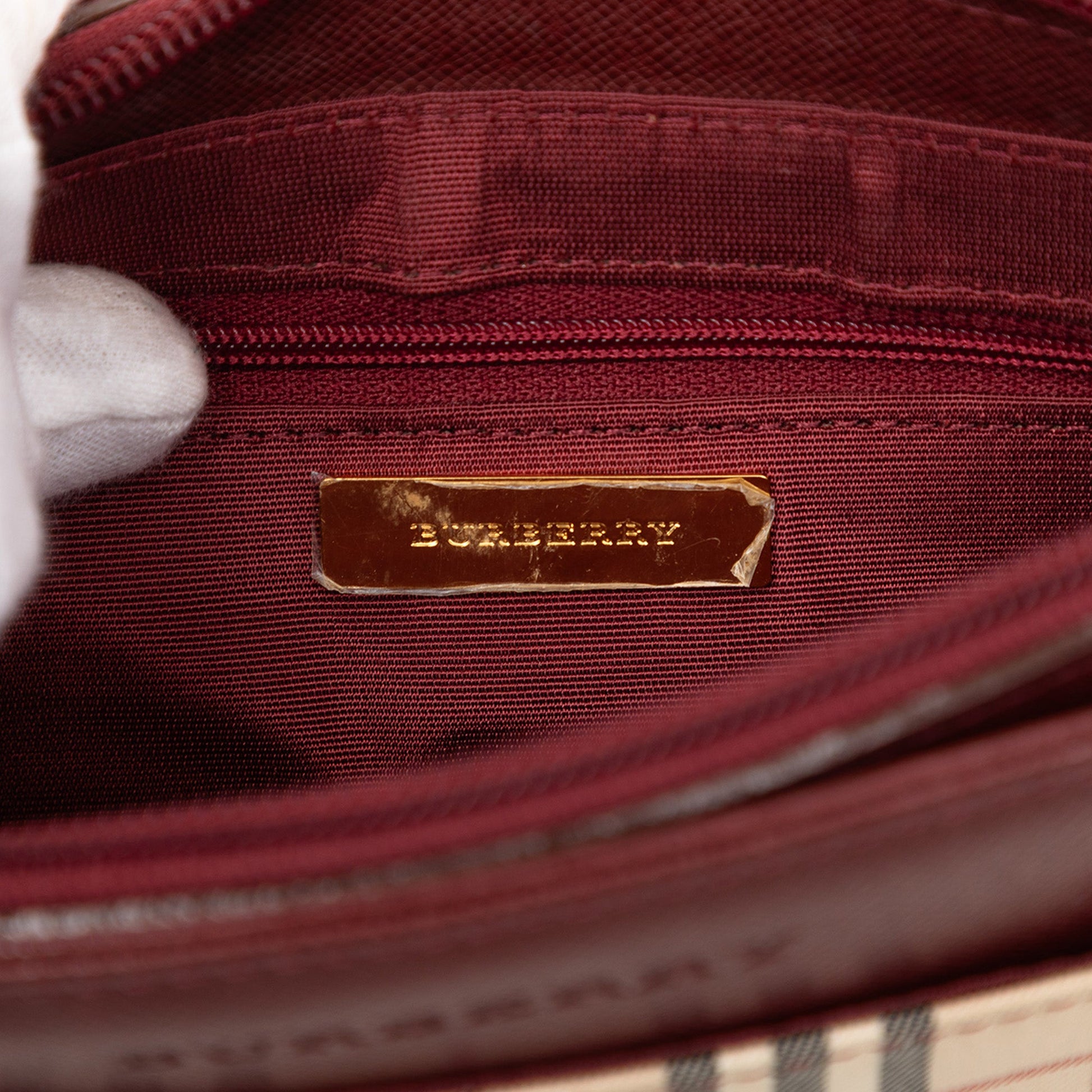 Burberry House Check Canvas Shoulder Bag