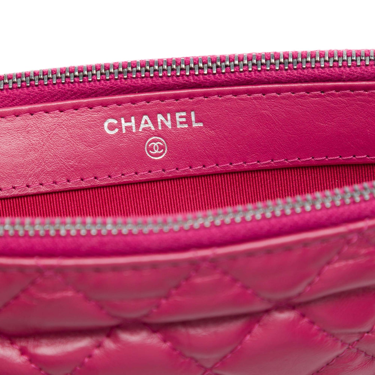Chanel Quilted Aged Calfskin Gabrielle Double Zip Clutch with Chain