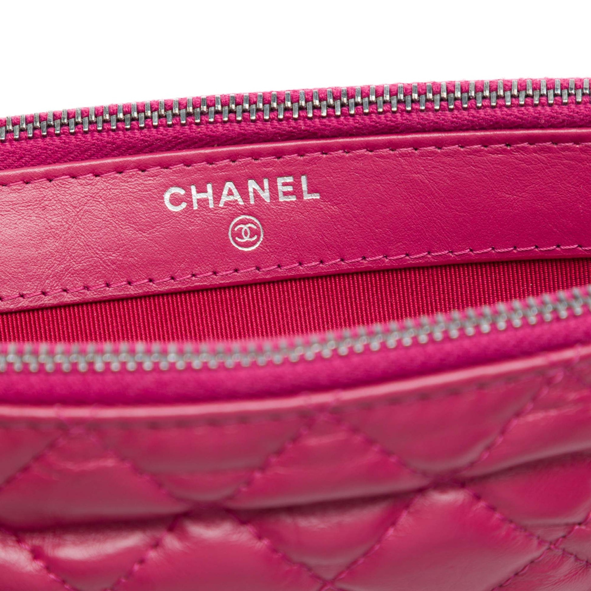Chanel Quilted Aged Calfskin Gabrielle Double Zip Clutch with Chain