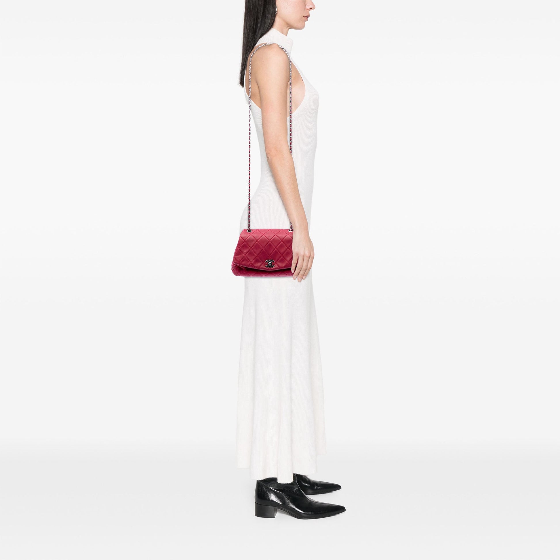 Chanel Quilted Calfskin CC Curvy Flap