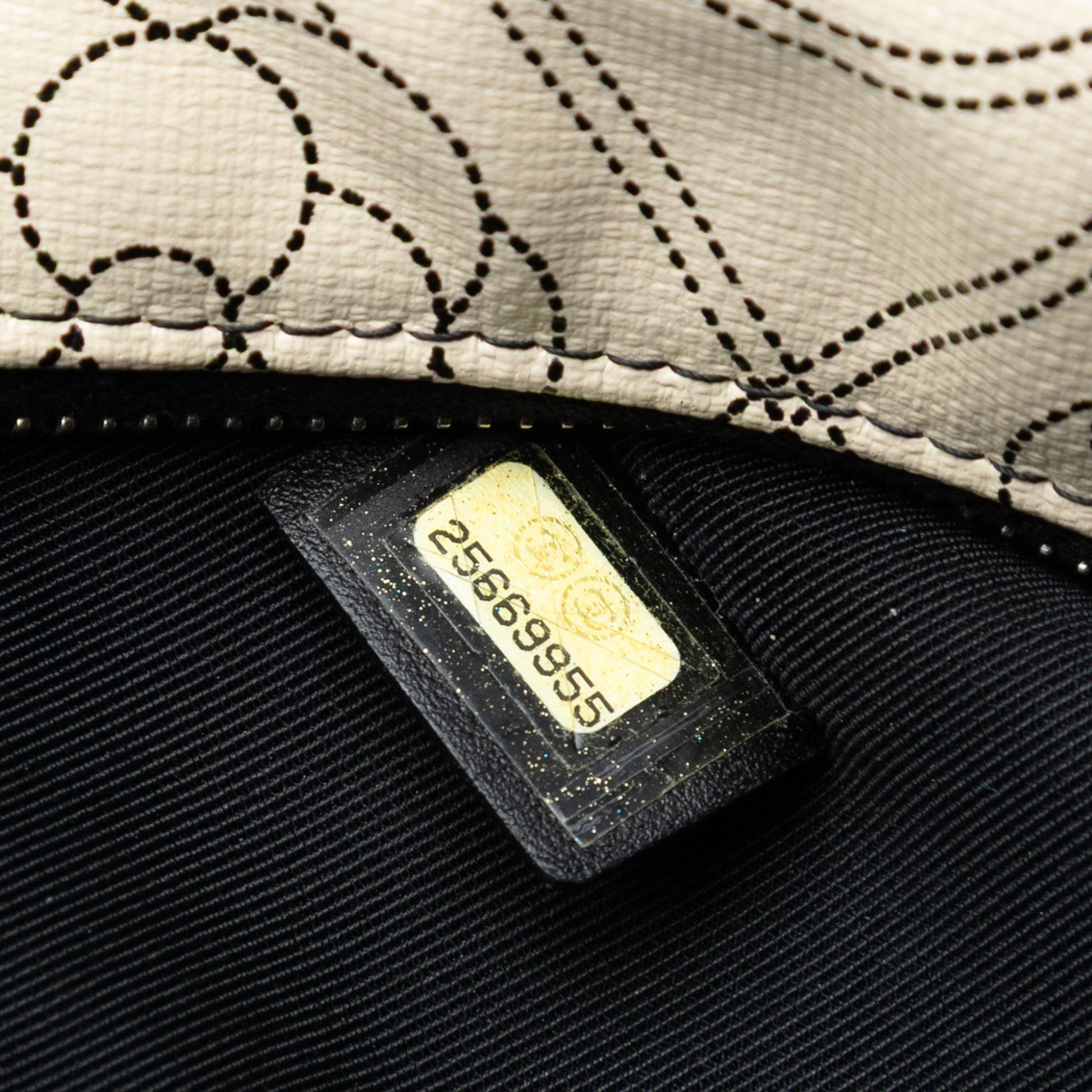 Chanel Coated Canvas Camellia Logo Wristlet Clutch