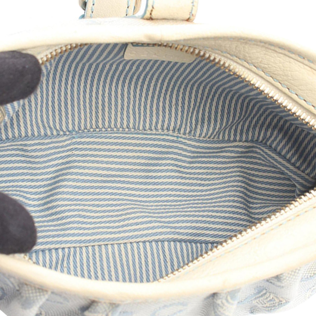 Celine C Macadam Canvas Shoulder Bag — Blue