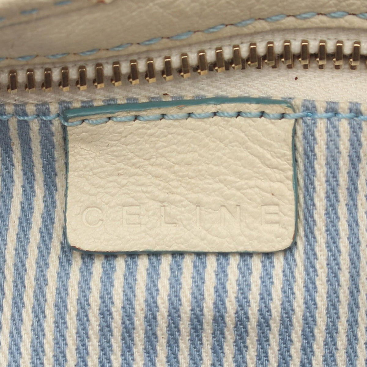 Celine C Macadam Canvas Shoulder Bag — Blue