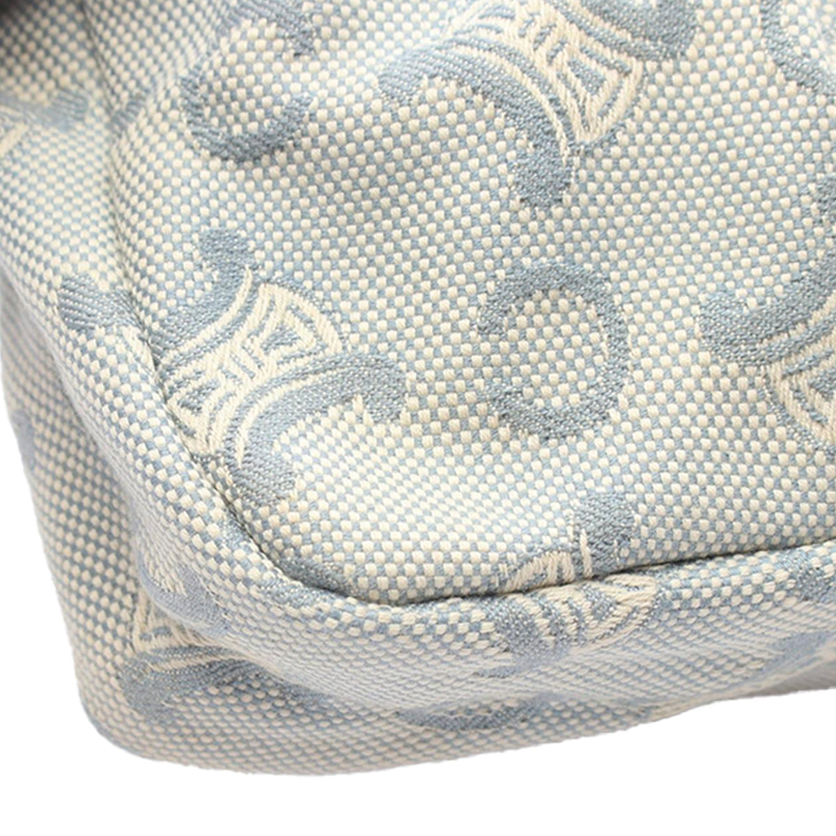 Celine C Macadam Canvas Shoulder Bag — Blue