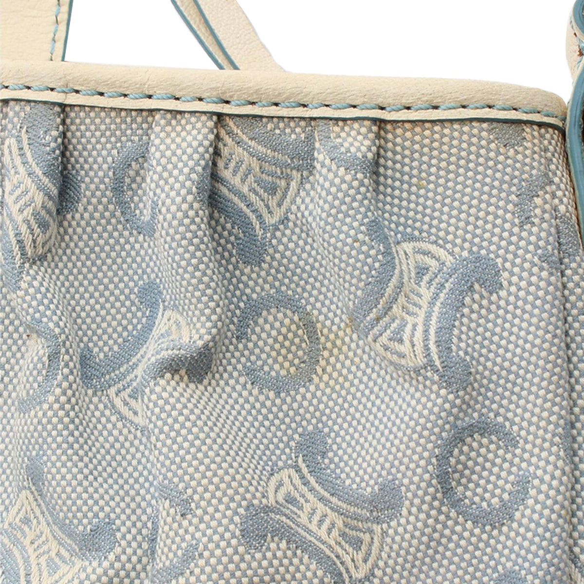 Celine C Macadam Canvas Shoulder Bag — Blue