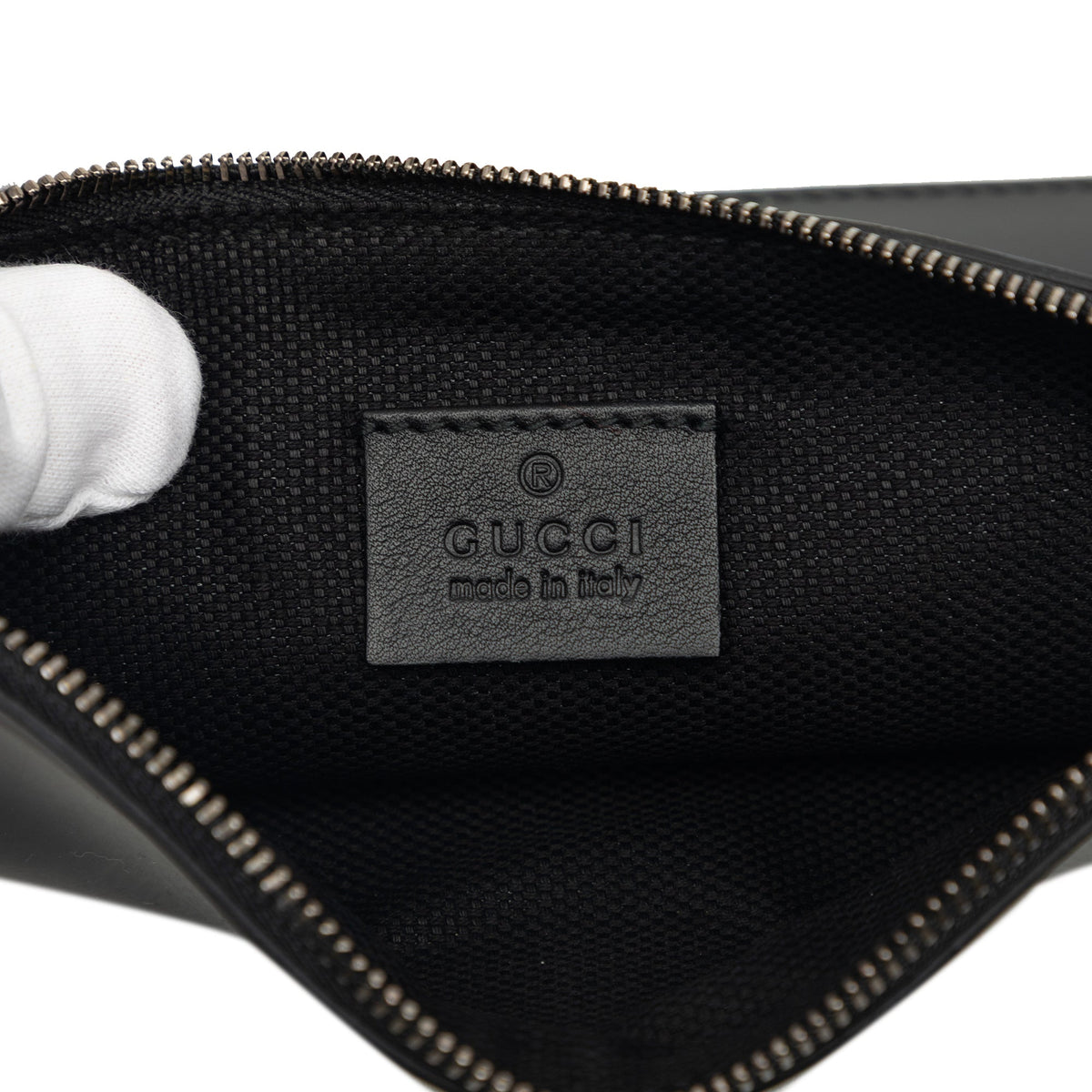 Gucci Medium Shearling Trimmed Patent Soho Cellarius Tote