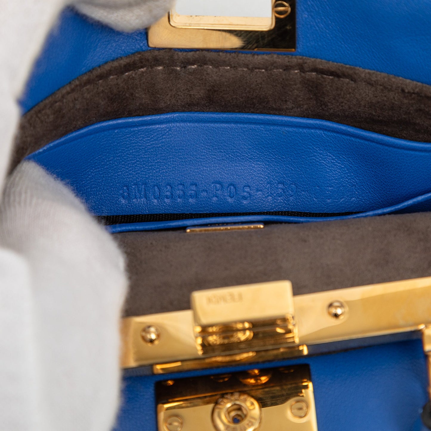Fendi Micro Shiny Nappa Peekaboo Iconic Satchel