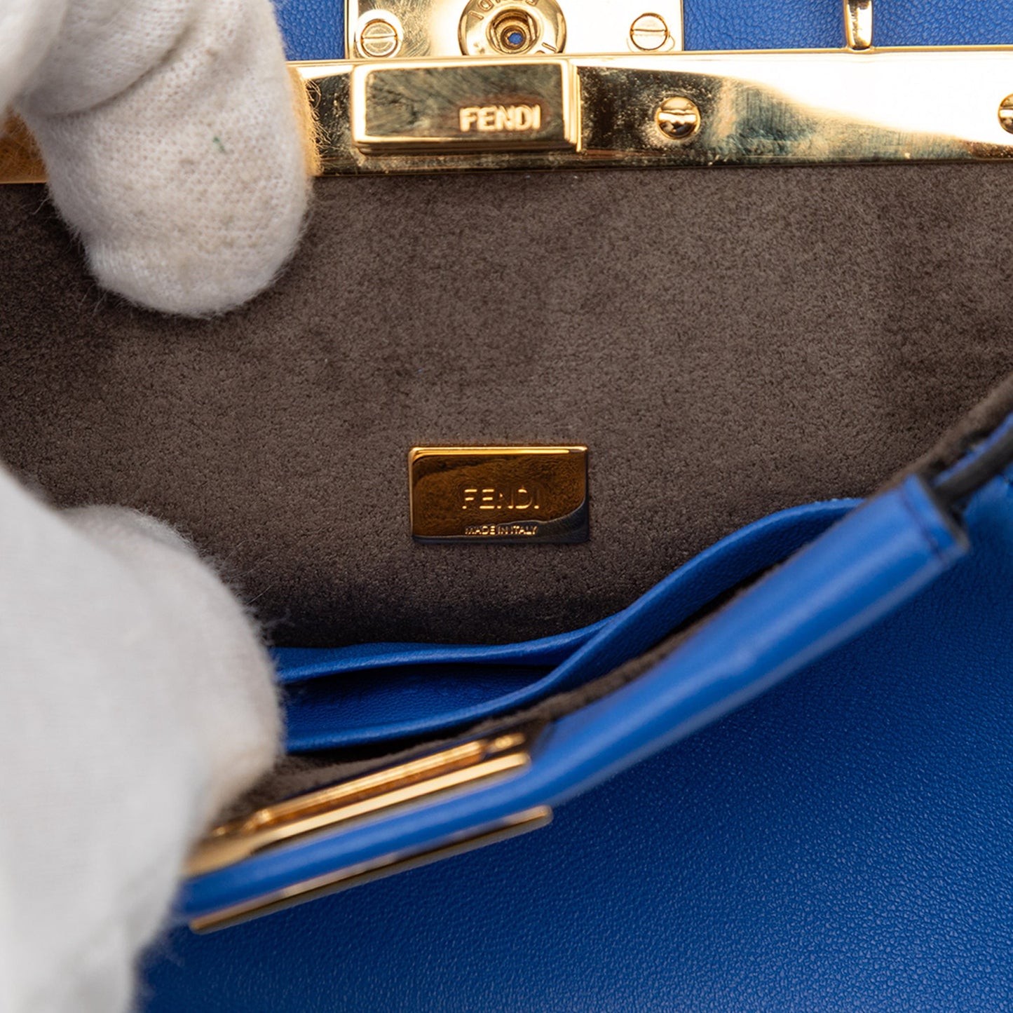 Fendi Micro Shiny Nappa Peekaboo Iconic Satchel