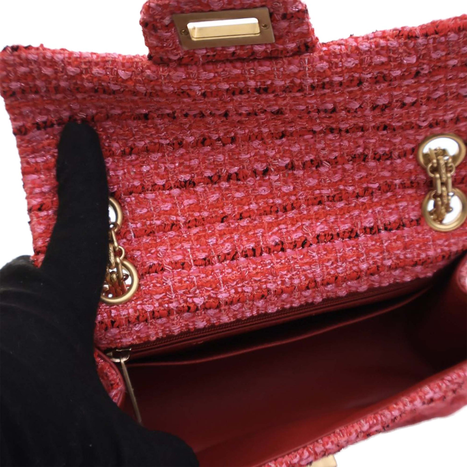 Chanel Mini Reissue 2.55 Tweed Single Flap 224
