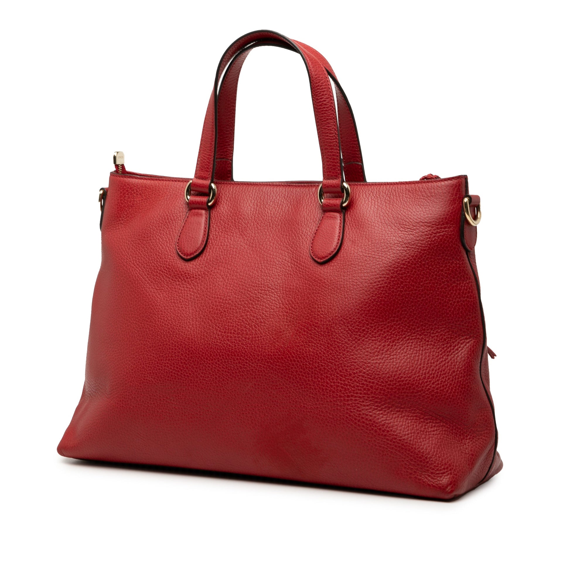 Gucci Leather Bamboo Tassel Satchel