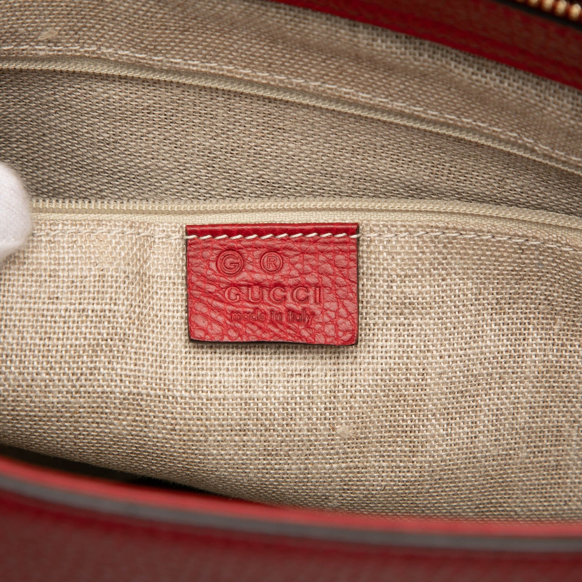 Gucci Leather Bamboo Tassel Satchel