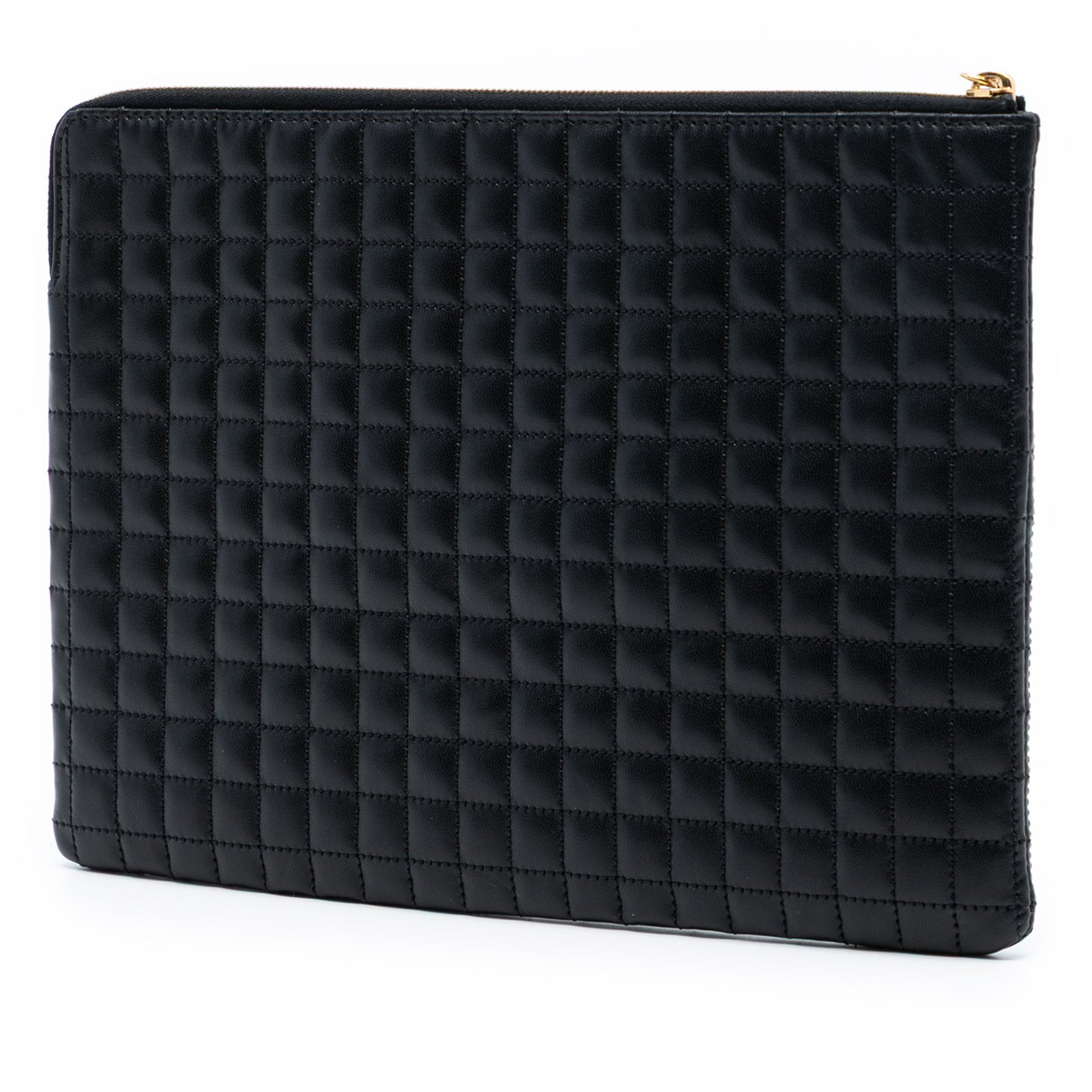 Celine Quilted Calfskin C Charm Pouch