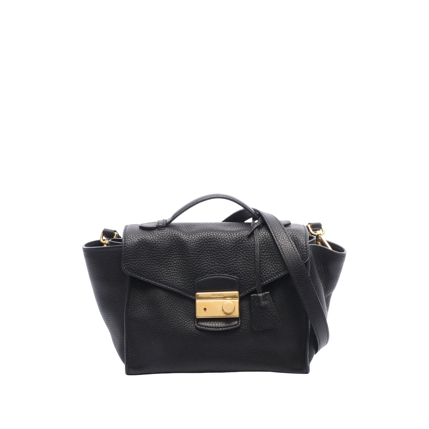 Prada Vitello Daino Soundlock Satchel